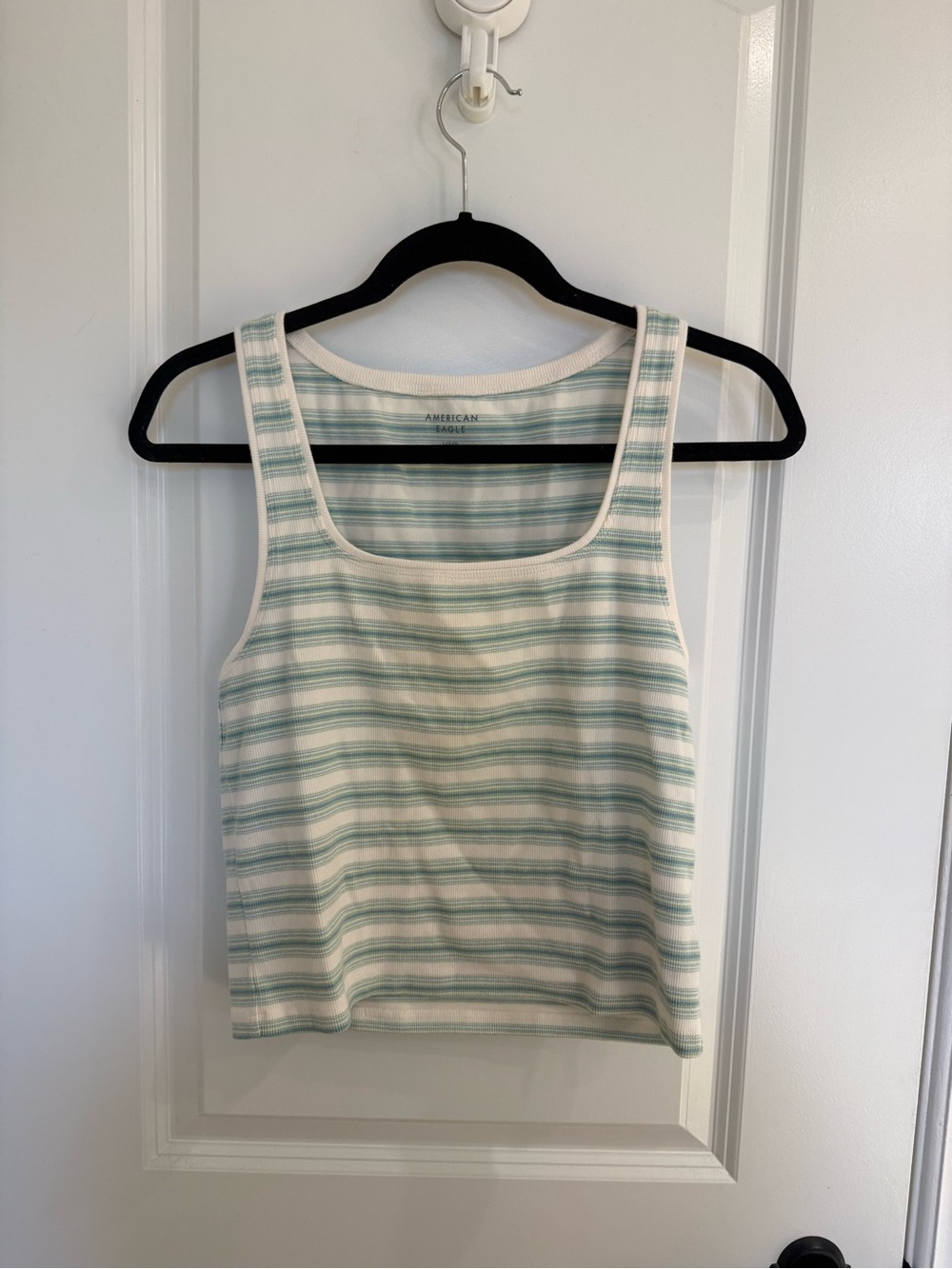 Blue striped tank top